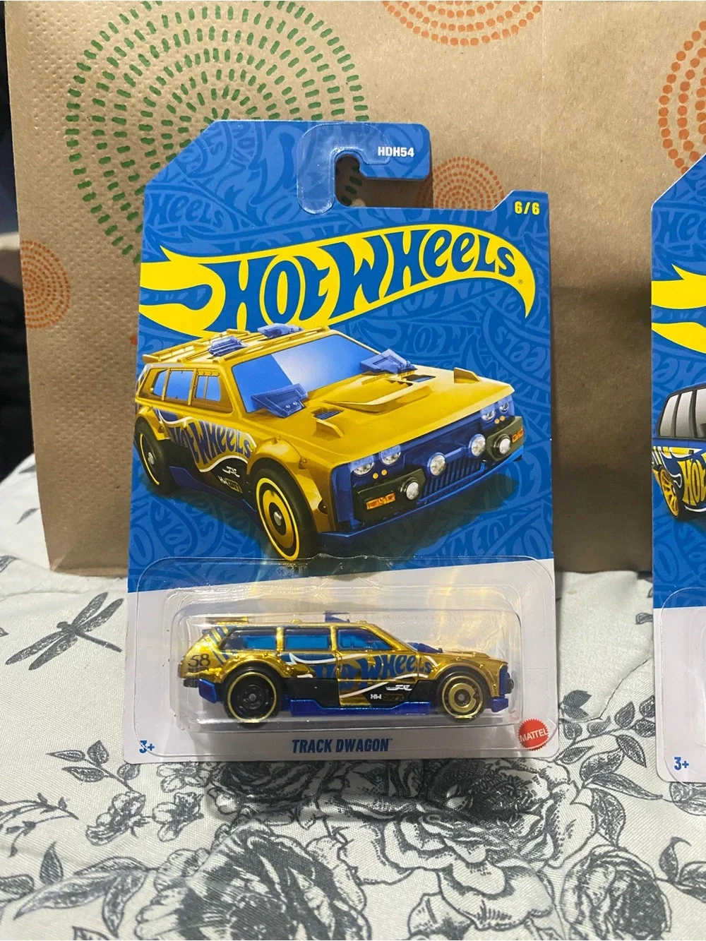 Hot Wheels 58th Anniversary Chase Track Dwagon 6/6 Blue & Gold